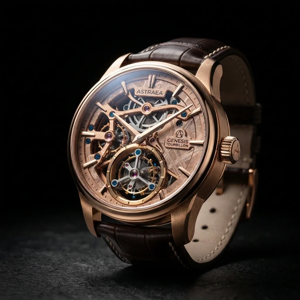 Astraea Genesis Tourbillon, Meteorite dial, 42 mm rose gold